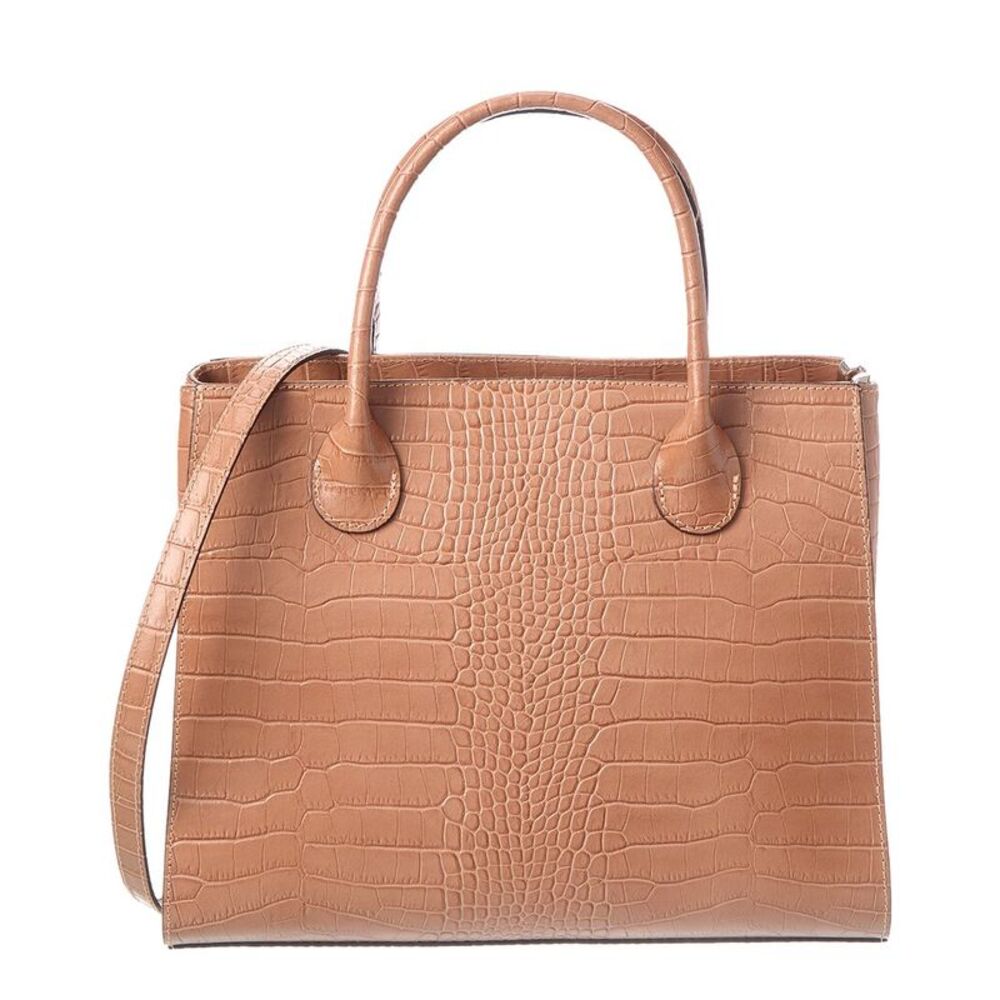 Italian Leather Top Handle Tote